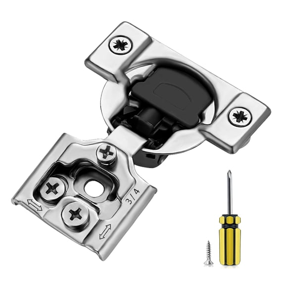 3/4 Inch Overlay Stainless Steel Cabinet Hinges 50 Pack