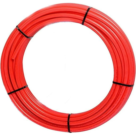 3/4 Inch PEX-B Pipe/Tubing,1 Red Roll x 100 Feet Length PEX Tubing Pipes, for Potable Hot/Cold Water Plumbingand Heating Application, Non-Oxygen Barrier Piping for Easy Install or Repair(B-3)