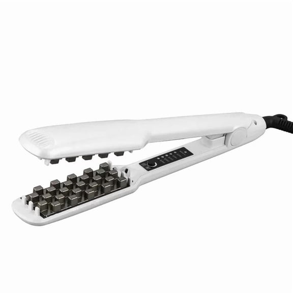 3/4 Inch Professional Volumizing Hair Iron, Adjustable Temp Long Lasting Fluffy Styling Tool for Short Thin Hair (Black/White)