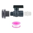 thumbnail image 1 of 3/4 Inch Rain Barrel Spigot Kit, Easy Install Rain Barrel Spigot Kit, Garden Hose Shut Off Valve with Bulkhead Fitting, PVC Barrel Diverter Kit for Garden Barrels Water Tanks Aquariums - Type A, 1 of 10