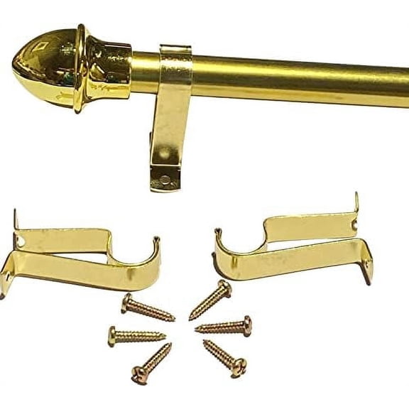 3/4-Inch Round Cafe Curtain Rod (84 to 120-Inches, Brass)$$Home Decor, Kitchen, & Other