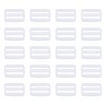 thumbnail image 1 of 3/4 Inch Tri-Glide Slide Buckles Webbing Strap Fastener, Bright White, 100 Pack, 1 of 5