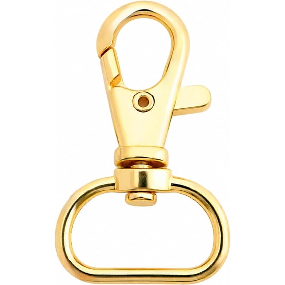 3/4 Inch Trigger Snap Hooks Classic Swivel Lobster Claw Clasps Purse Lanyard Clip 20 Pack CSPS (Gold)