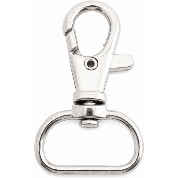 3/4 Inch Trigger Snap Hooks Classic Swivel Lobster Claw Clasps Purse Lanyard Clip 20 Pack CSPS (Silver)