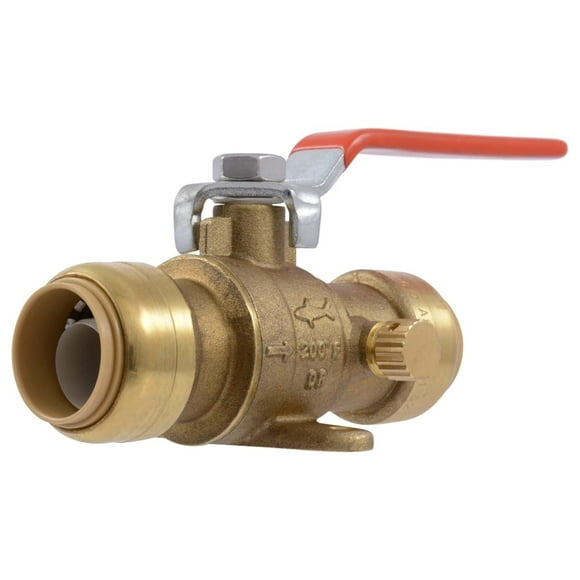 3/4 Inch with Drain Vent and Mounting Bracket, Push to Connect Brass Plumbing Fitting, PEX Pipe, Copper, CPVC, PE-RT, HDPE, 24616-0000LFA 3/4 in.