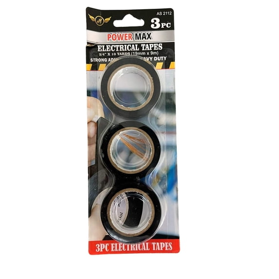 3/4 Inch x 10 Yards Electrical Tape: 3 Pack