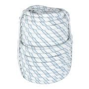 3/4 Inch x 150 Feet Double Braid Polyester Rope, Arborist Bull Rope Tree Rigging Line Utility Rope for Tying Goods, Clothesline, Rigging, SwingWhite/Gray/Blue
