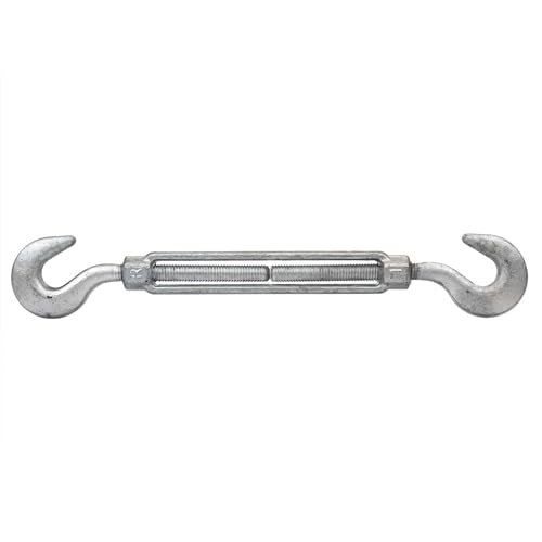 3/4 Inch x 18 Inch Hook and Hook Galvanized Turnbuckle, Working Load Limit 3,000 Pounds, Uses: Tower, Suspension, Mining, Rigging, Tensioning$$Tools & Hardware Other