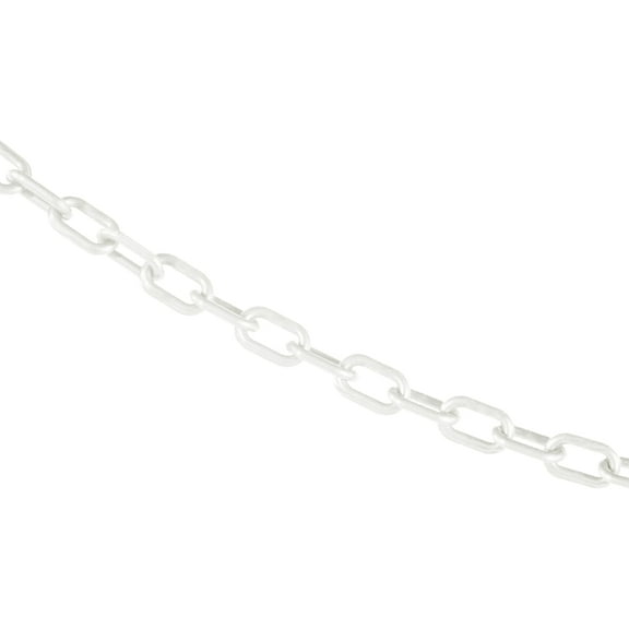 3/4 Inch x 25 Feet White Plastic Safety Chain