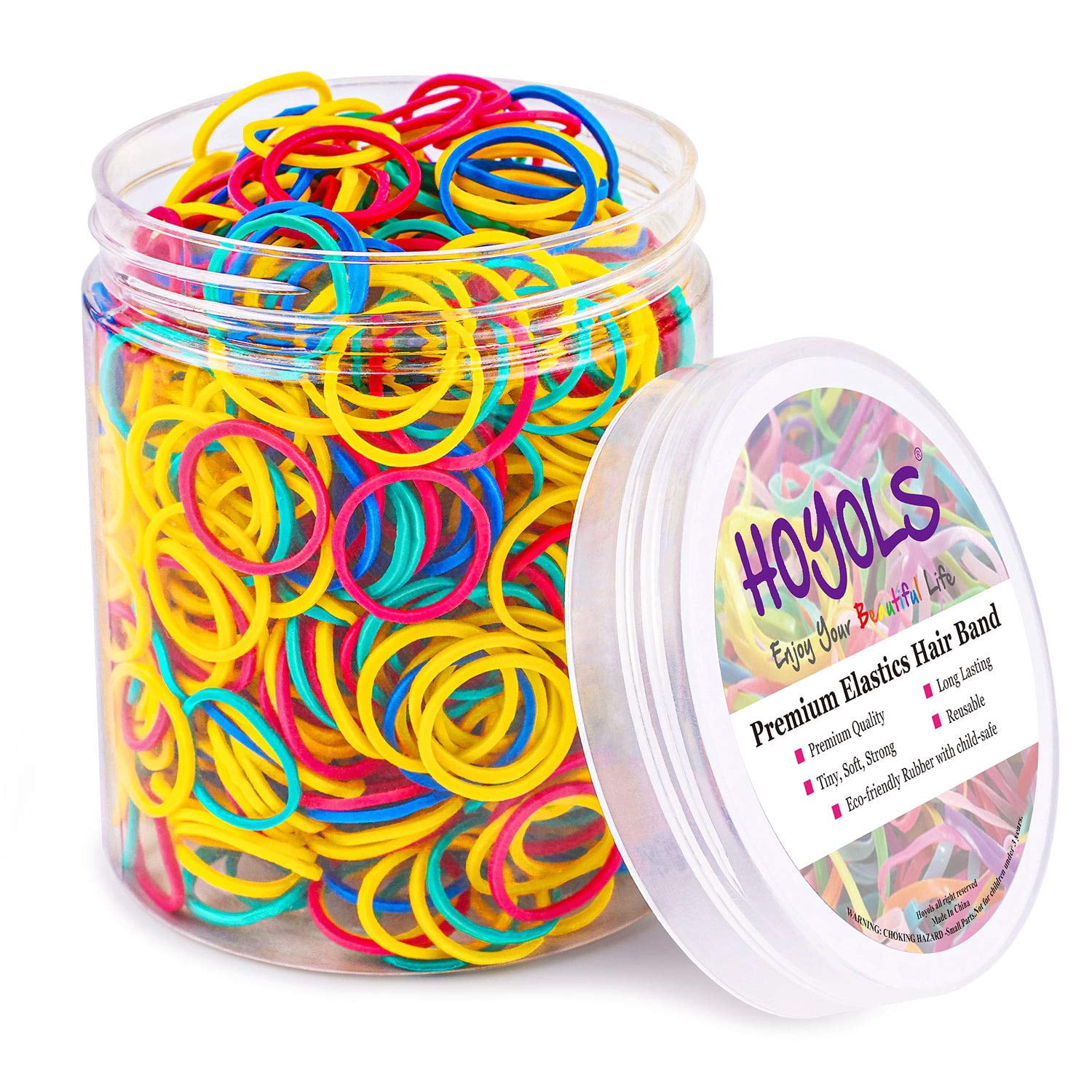 3/4 Inches Colorful Rubber Bands for Hair Ties Reusable Elastics ...