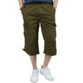 thumbnail image 1 of 3/4 Length Cargo Shorts for Men Sale Clearance Work Cropped Trousers Loose Fit Multi-Pocket Capris Pants Overalls Lightweight Casual Elasticated Waist Athletic Stretch Chino Shorts, 1 of 1