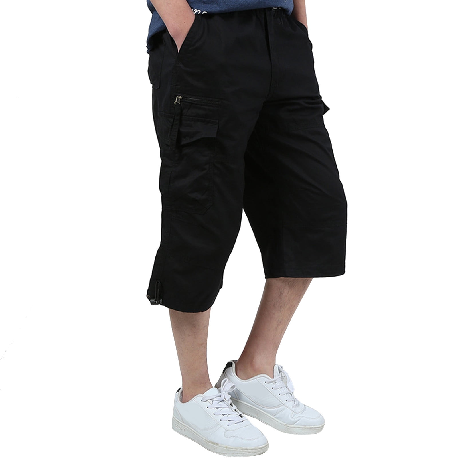Cargo Trousers Mens Three Quarter Length Shorts Sale 3/4 Length