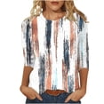 thumbnail image 1 of 3/4 Length Sleeve Womens Tops Dressy Casual Clothing Shirts Summer Outfits 2026 Beach Vacation Hawaiian Clothes Lightweight Summer Top, 1 of 5