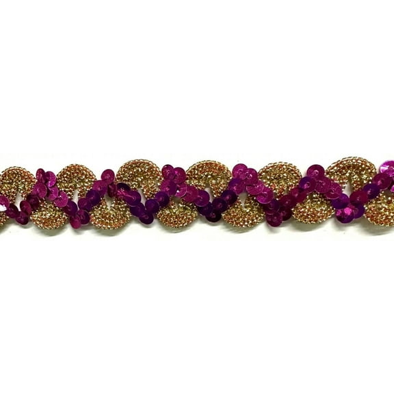 3/4" Metallic Sequins Trimming - 9 Continuous Yards - Many Colors Available!