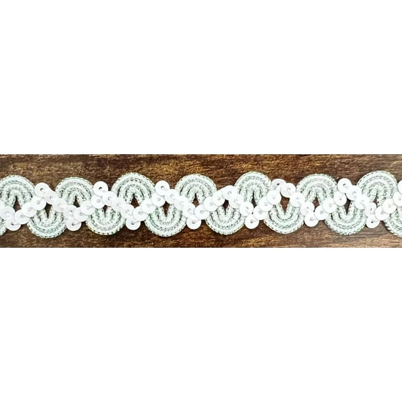 3/4" Metallic Sequins Trimming - 9 Continuous Yards - Many Colors Available!