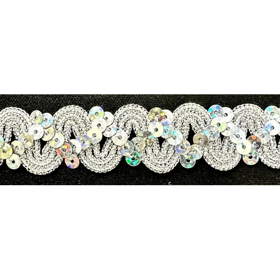 3/4" Metallic Sequins Trimming - 9 Continuous Yards - Many Colors Available!