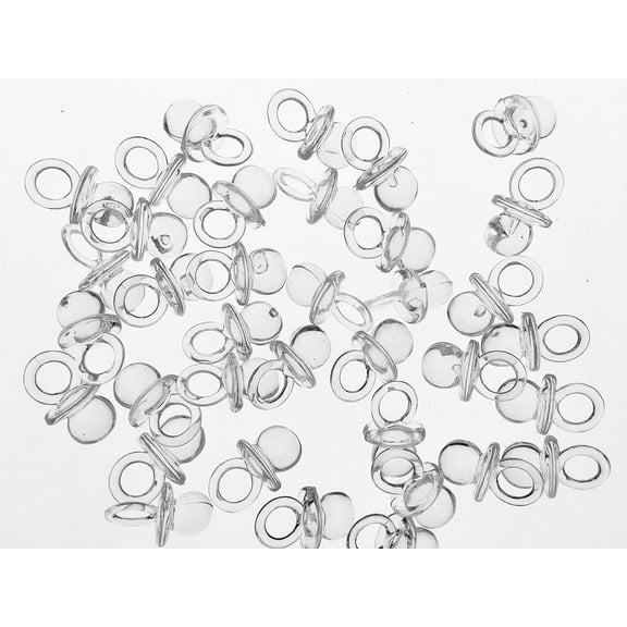 3/4" Mini Clear Pacifiers Baby Shower Game Party Decoration Favors 144pcs (Clear)