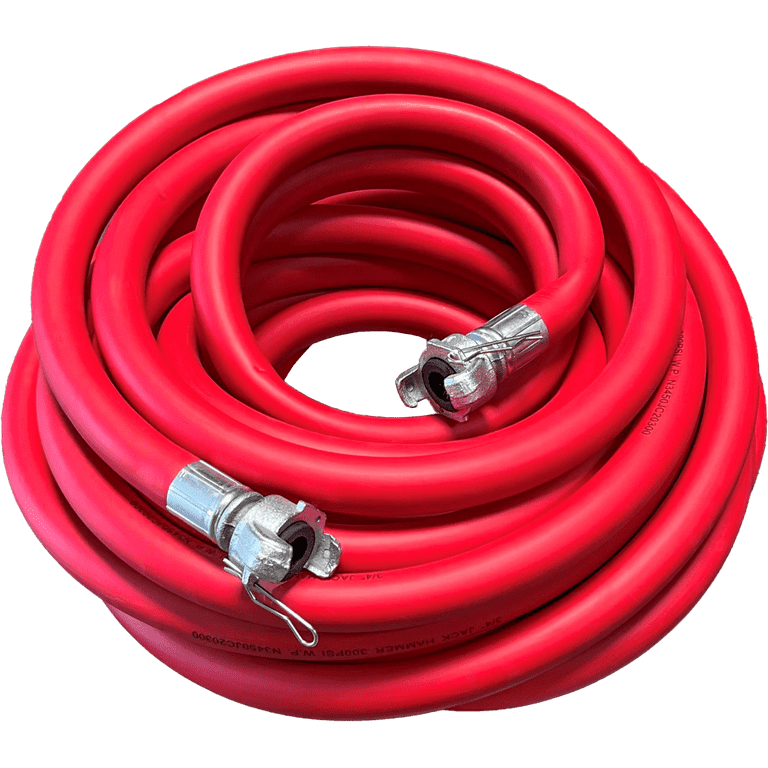 Venussar 3/4 Inch x 50 FT Red Jackhammer Air Hose with Male NPT Nipple