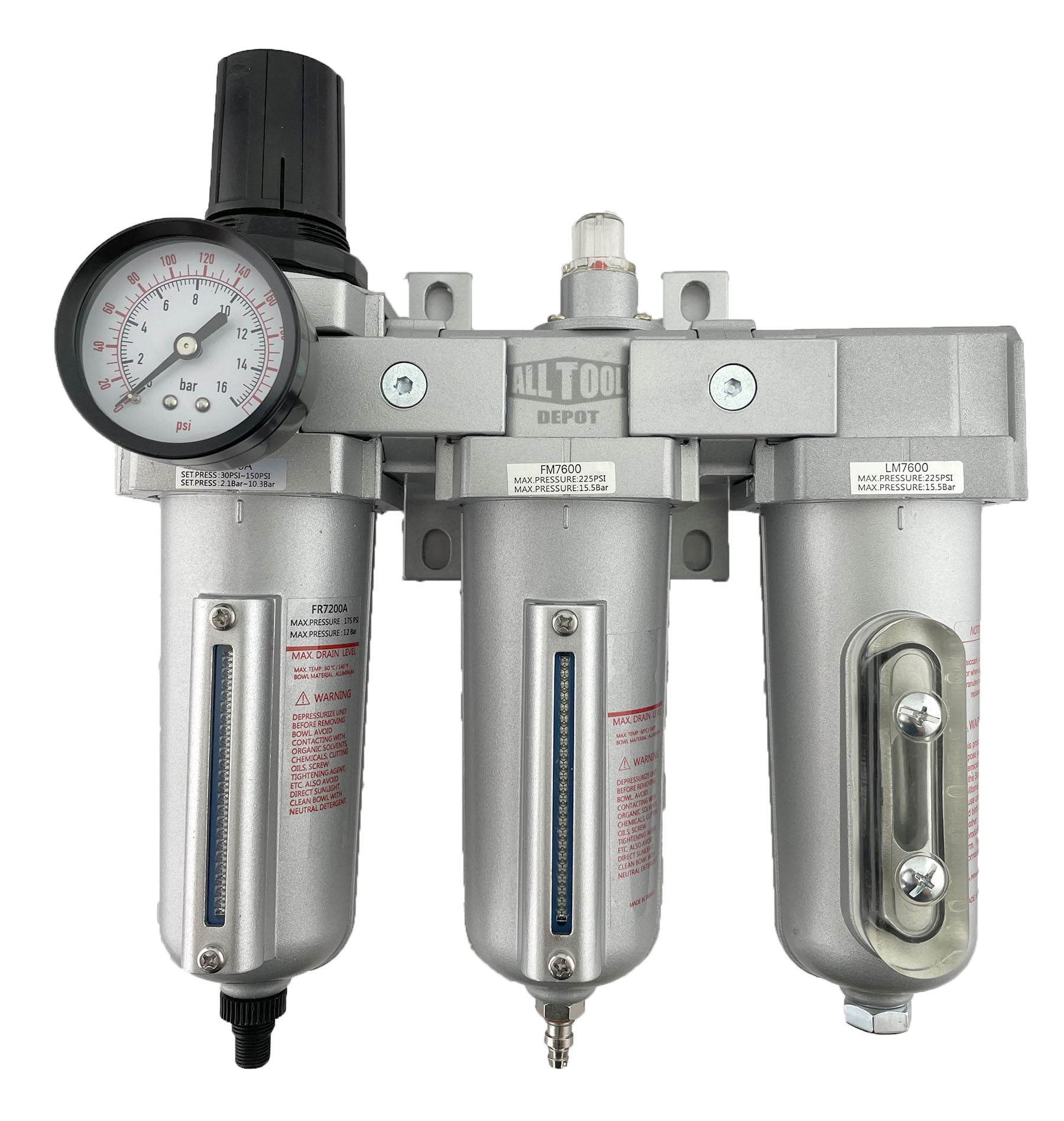3/4 NPT 4 Stage Air Drying System – Industrial Grade With Auto Drain For Paint Spray, Plasma Cutters & More
