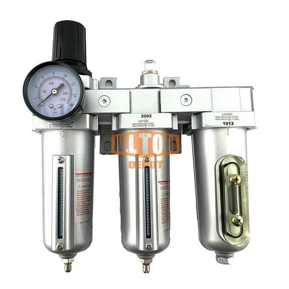 3/4" NPT HEAVY DUTY Industrial Grade Filter Regulator Coalescing Desiccant Dryer System (MANUAL DRAIN)