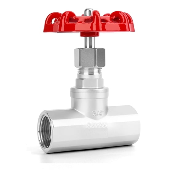 3/4" NPT Stainless Steel B-Type Globe Valve, Adjust- Rate Heavy Duty Threaded Manual Rotary Sluice Shut-Off Valve