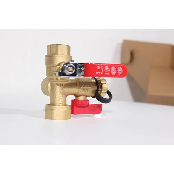 3/4''NPT Tankless Water  Service Valve Kit, with 150 PSI Pressure Relief Valve, Hot and Cold Isolator Valve