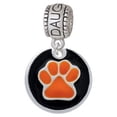 thumbnail image 1 of 3/4'' Orange Paw in Black Circle - Daughter Charm Bead, 1 of 1