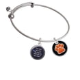 thumbnail image 1 of 3/4'' Orange Paw in Black Circle - You Are My Sun Moon Stars Bangle Bracelet, 1 of 1