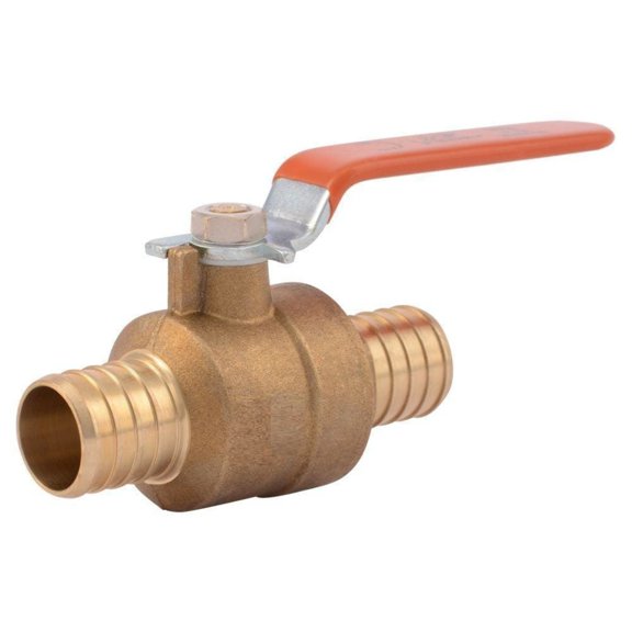 3/4 PEX Full Port Barbed Quarter Turn Brass Ball Valve