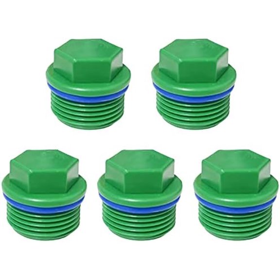 3/4 PT Male Threaded Pipe Plug, PPR Pipe End Caps and Plugs Fittings for Garden Irrigation Tubing Stopper RV Water Supply Lines Bulkhead Fitting (OD: 1 Inch)$$Garden & Patio