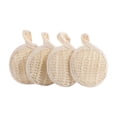 thumbnail image 1 of 3/4 Pcs Exfoliating Loofah Sponge Pads Reusable Face Luffa Brush Luffa Body Facials Scrub Pad Manual Facials Cleansing Makeup Remover for Bathing, Showering, Easy to Use & Clean(Beige-4pcs,3x3"), 1 of 9