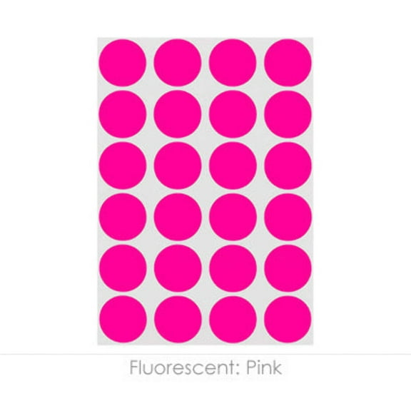 3/4" Permanent Round, Color-Code Dots: 360/Pack
