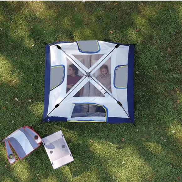 3/4 Person/6 Person Camping Tent Fast Cabin Tent with Instant Setup Tent, Weatherproof Tent Easy Quick Set Up & Pop Up in 60 Seconds with Rainfly Backpack for Family Camping,Upgraded Ventilation