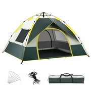 3-4 Person  Camping Dome Tent, Quick Setup Windproof & Rainproof Ultraviolet Protecting Shelter with 2 Door & 2 Window for  Camping Hiking Backpacking Beach