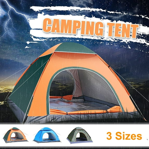 3-4 Person Camping Tent Dome Tent for Family Tent Waterproof Windproof Backpacking Tent, Easy Setup Small Lightweight Tents for Hiking Beach Outdoor