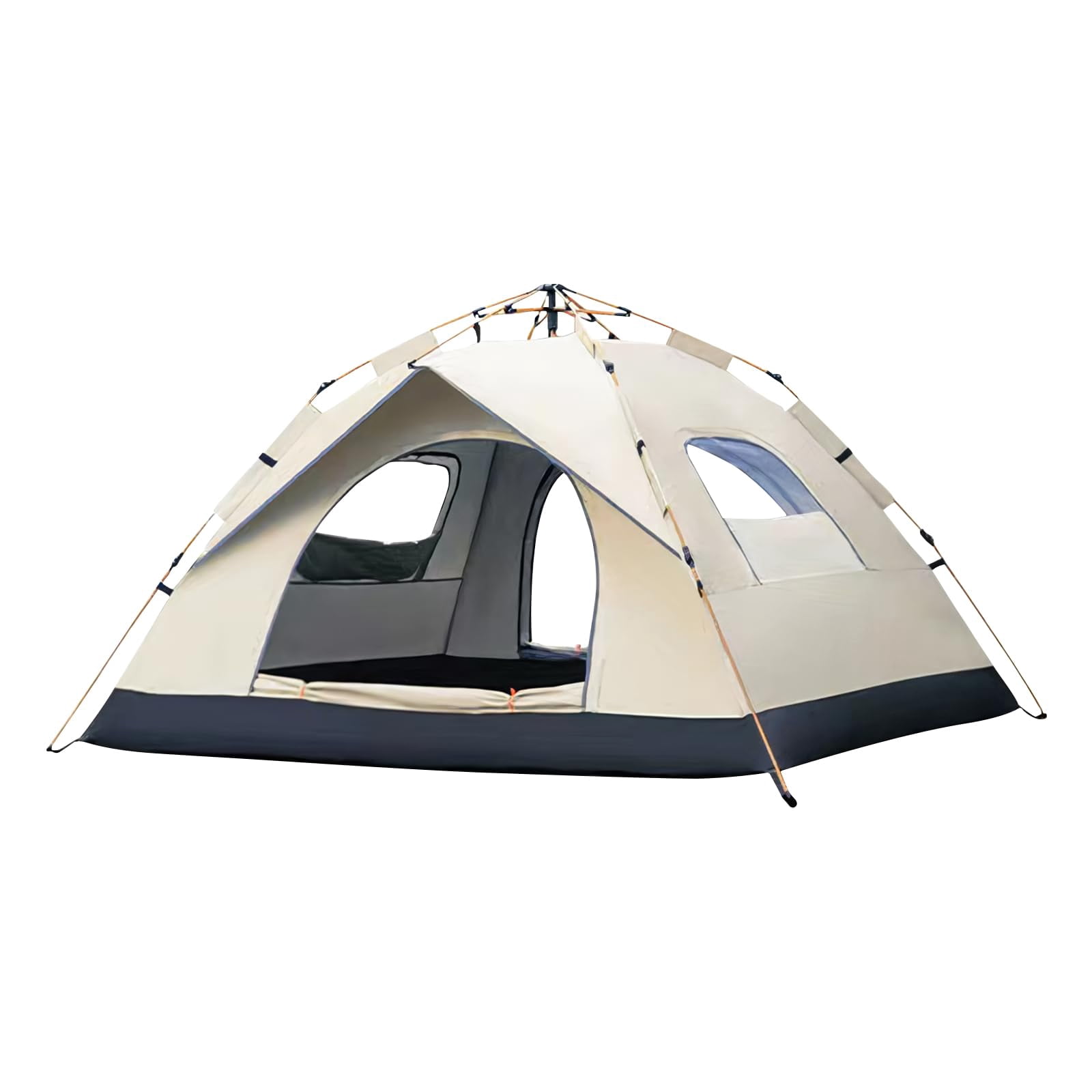 3-4 Person Family Camping Tent - Waterproof Windproof 4-Season, 1500mm Rainfly, Carry Bag & Stakes Included