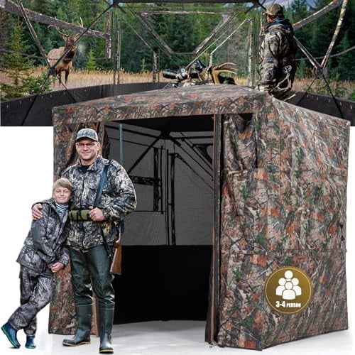 Hunting Blind 270° Ground Blind 12 Person Pop Up Deer Blind for Hunting