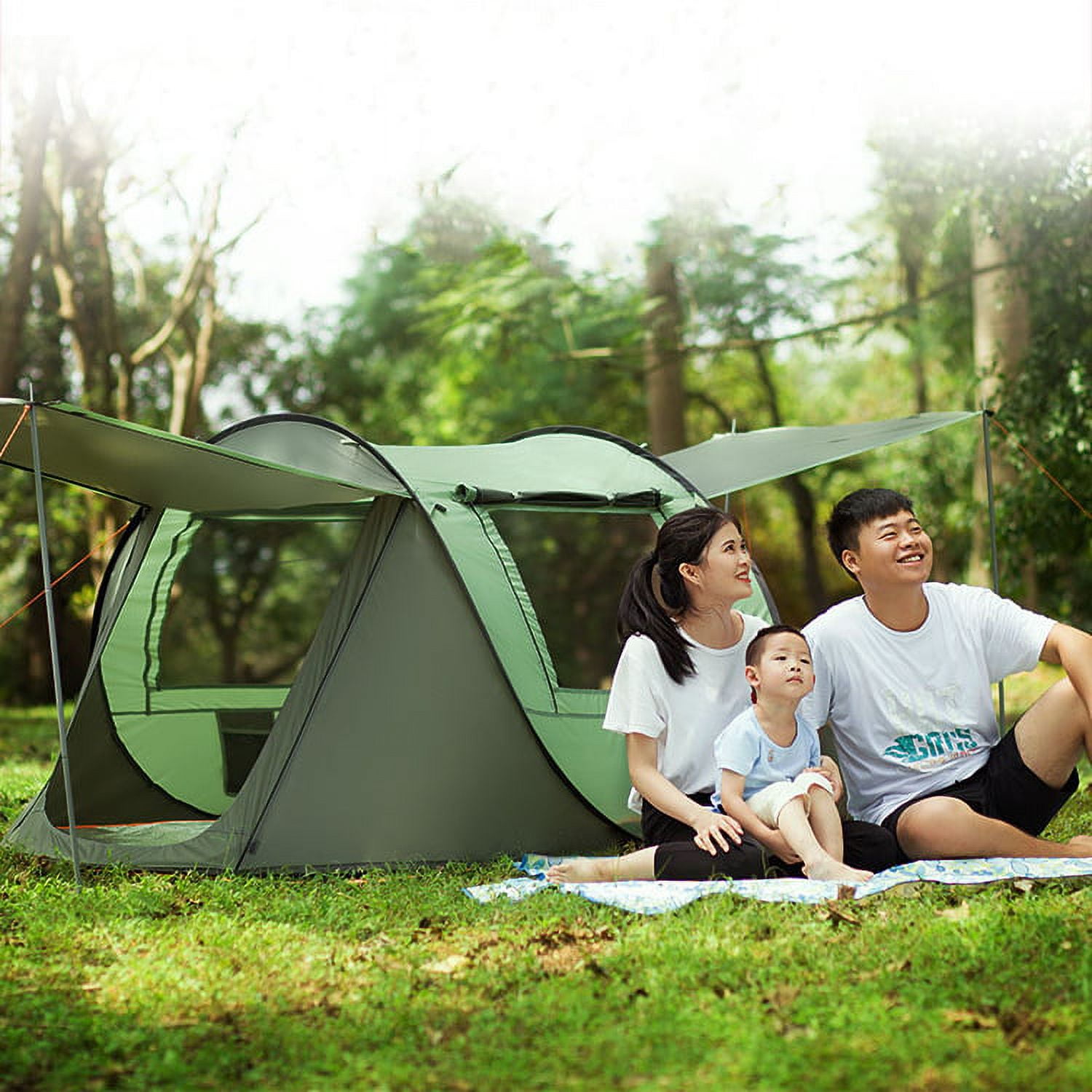 5-8 Person Instant Automatic Pop-Up Tent, Camping Tent Waterproof