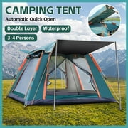 3-4 Person Tent Pop Up Outdoor Camping Auto Instant Open Family Tent Tourist Tent