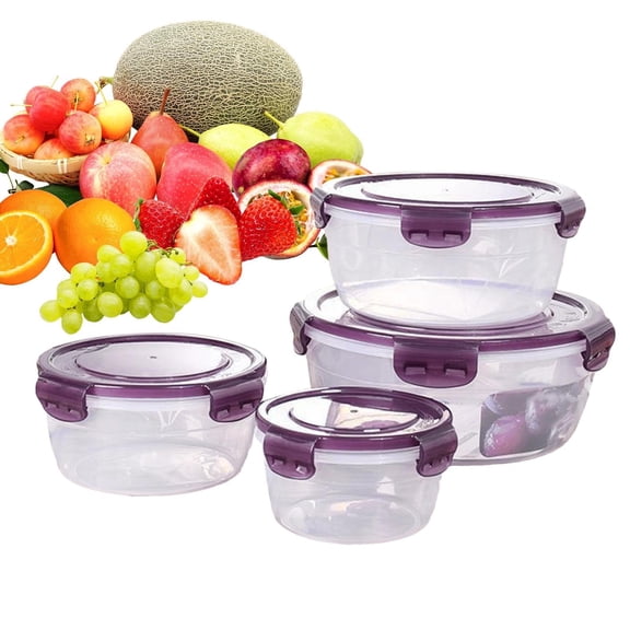 3/4-Piece Bento Box Set with Lids Sealed Food Storage Containers Stackable, Leak-Proof, Reusable Lunch Bowl Set PP Material Microwave, Dishwasher, and Refrigerator Safe