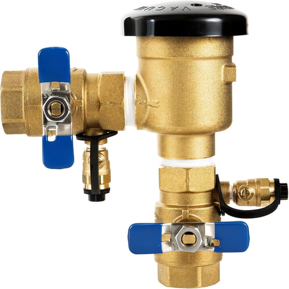 3/4" Pressure Vacuum Breaker Assembly, Solid Brass Backflow Preventer,Max 400 PSI,Back flow Preventer Valve for Lawn Irrigation System, Garden Sprinkler, Commercial Water Supply Systems