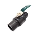 thumbnail image 1 of 3/4" Pro Series- 2PC PVC Ball Valve with Stainless Steel Handle with Chromium ABS Ball [Threaded], 1 of 4