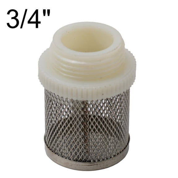 3/4 Pump Rain Barrel Suction Strainer Stainless Steel Basket Hose Filter Garden