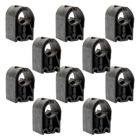 3/4" Rapid Air FastPipe Pipe Clips (10 Pack) - Modular Air Compressor System Fittings - Black - Secure Aluminum Tubing - Leak-Free Connection - Wall/Ceiling Mount