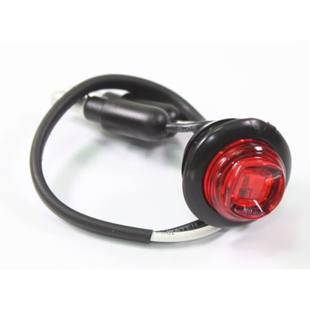 3/4" Red Round Bullet Clearance Side Marker Truck Trailer RV Mini LED Light