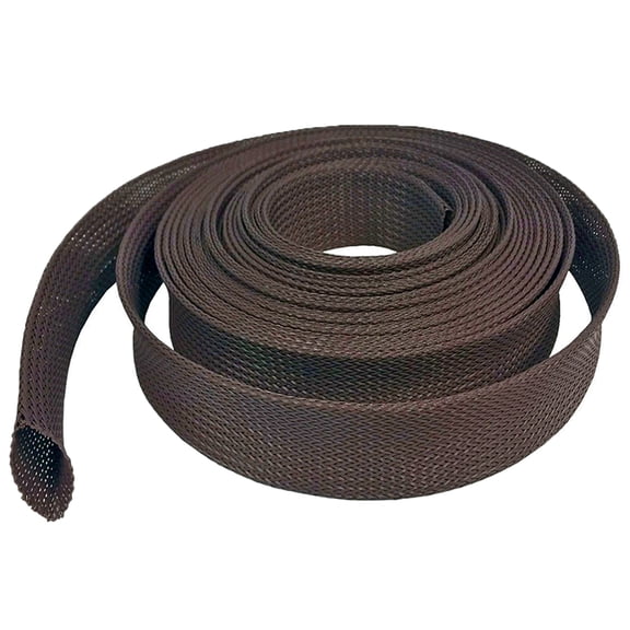 3/4" Rodent Resistant Protective Braided Sleeving - Length: 100 Feet - Color: Dark Brown