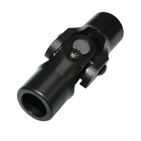 3/4" Round * 3/4" Smooth Round Universal U-Joint Shaft Single Black U Joint Coupling 96mm Powder Coated Steering Shaft Coupler Chrome Steel Automotive