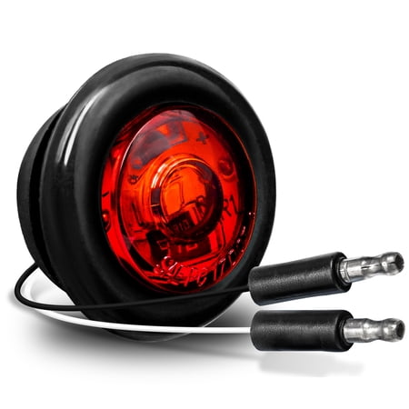 3/4" Round DOT P2PC Red LED Bullet Clearance Marker Lights for Trailer Truck
