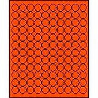3/4" Round Fluorescent Red Labels for Laser Printers, Inkjet Printers or Copier Machines. (GLC075FR)