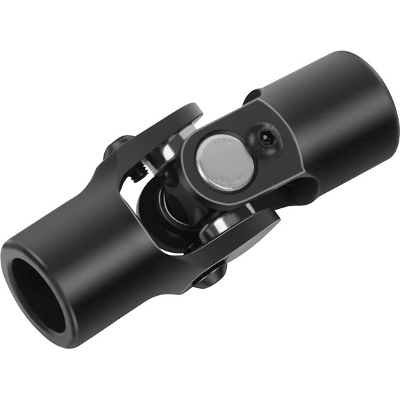 3/4" Round x 3/4'' Smooth Round Steering Shaft Universal U Joint Automotive Replacement Universal Joints Coupler U-Joint Coupling (1, Black)